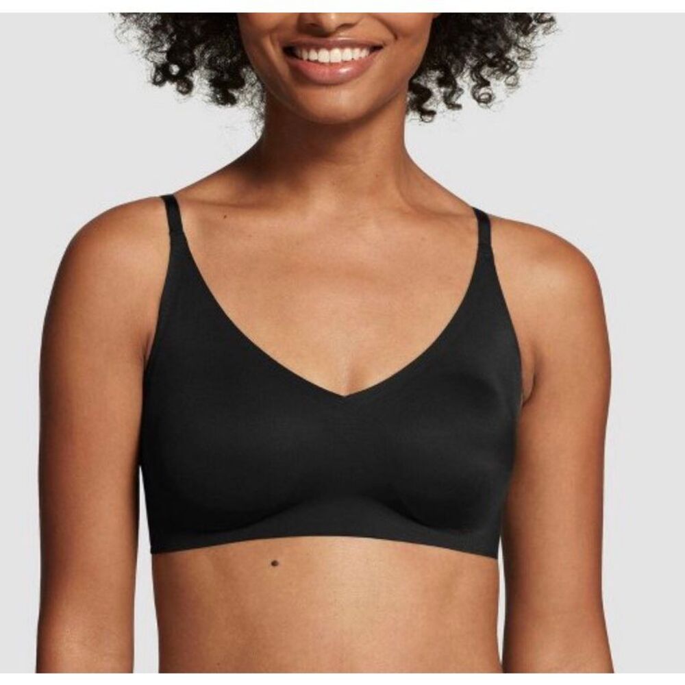 True & Co Triangle Bra Soft Form Adjustable‎ Strap Size 32C in Black NEW